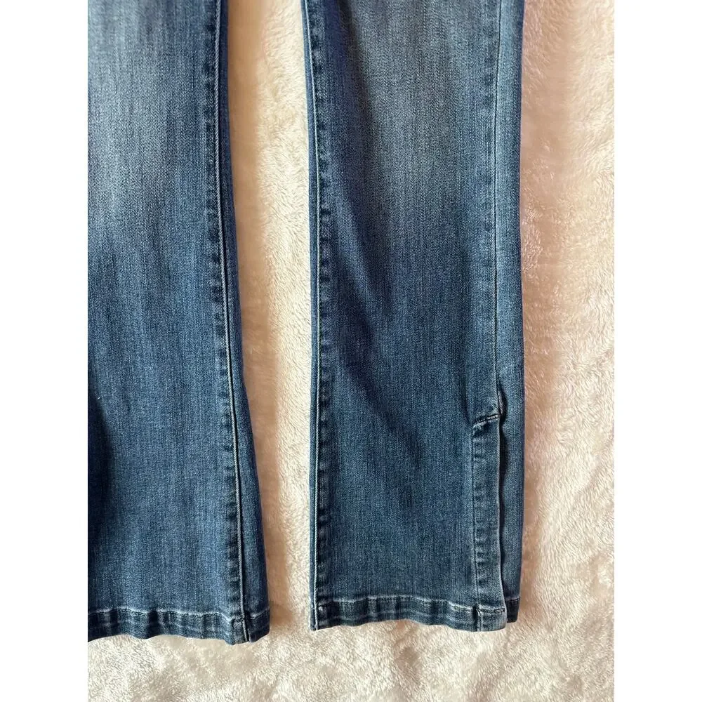 Judy Blue Slim Boot Denim Jeans 3 or 26 Stretch Slit Legs